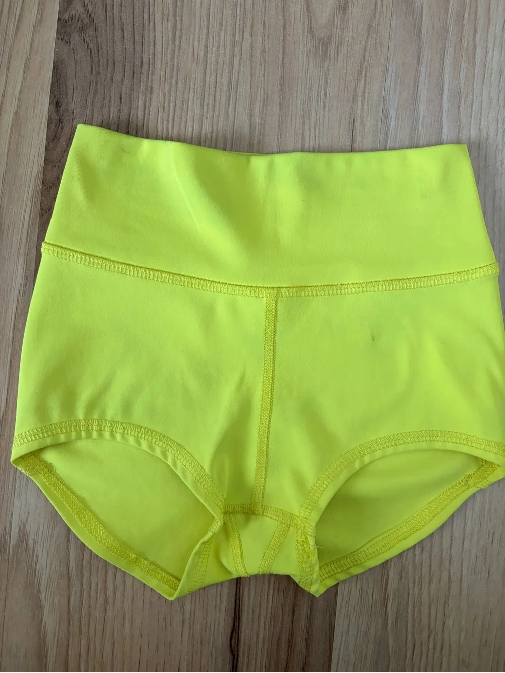 FIVE High-Waist Yellow Shorts